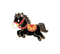 Adorabile spilla a cavallo Spilla da bavero in lega robusta Accessorio abbigliamento elegante per l ' uso quotidiano e le occasioni festive Gioielli con segno zodiacale cinese