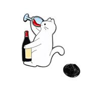 Adorabile spilla a forma di gatto elegante per vestiti e borse amico e festival gioielli cartoon gatti distintivo, Misura unica, come descritto