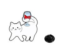 Adorabile spilla a forma di gatto elegante per vestiti e borse amico e festival gioielli cartoon gatti distintivo, Misura unica, come descritto