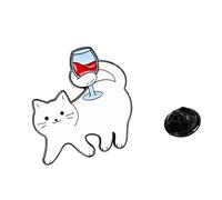 Adorabile spilla a forma di gatto, elegante spilla per vestiti e borse, accessorio alla moda per amici e festival, Misura unica, come descritto