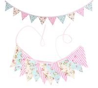 Adorabile stampa a cartoni animati tessuto bunting 12 bandiere pennant per decor