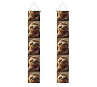 Adorabile stampa bradipo tutti i tipi celebrazioni raduni portico banner riutilizzabile con corda per appendere asta