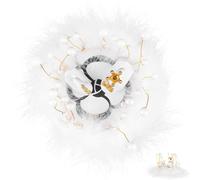 Adorabile Statuetta Di Cigno Scultura in Resina Accessori Per Auto Arredamento