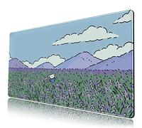 Adorabile tappetino da scrivania blu e lavanda, grande tappetino per mouse XL lungo esteso con stampa orso, tappetino da scrivania, tastiera e tappetino per laptop, 80 x 40 cm, perfetto per l'ufficio