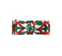Adorabile tessuto di lana stampa Baby Bow fascia - Carino delicato Hairband - Morbido elastico Principessa Fasce