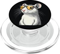 Adorabile topo bianco con simpatici occhiali per gli amanti dei topi PopSockets PopGrip per MagSafe