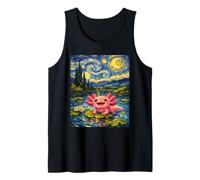 Adorabile Van Gogh Axolotl Notte Stellata Ispirato Mistero Lago Canotta