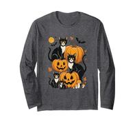 Adorabile Zucca di Halloween Gatti - Gattini di Halloween Carini Maglia a Manica