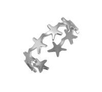 Adorabili accessori per feste a forma di stella anelli di nozze in acciaio inox texture per moda look casual gioielli alla moda stella, One Size, come descritto, come descritto