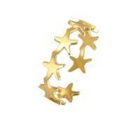 Adorabili accessori per feste a forma di stella anelli di nozze in acciaio inox texture per moda look casual gioielli alla moda stella, come descritto, come descritto