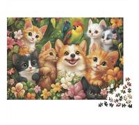 Adorabili animali Gioco di puzzle educativo Adatto agli adolescenti Adatto all'intrattenimento in famiglia Alta difficoltà 1000 pezzi (75x50 cm)