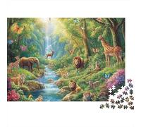 Adorabili animali Puzzle di grandi dimensioni adatti ad adulti, bambini e adolescenti con elevata difficoltà e forme uniche 500 pezzi (52x38 cm)