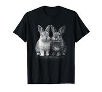 Adorabili Conigli Gemelli Coniglietti Amici Maglietta