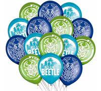Adorabili palloncini in lattice con scarabeo blu e verde, 30,5 cm, confezione da 6, design extra resistente e accattivante, perfetti per feste per bambini