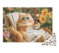 Adorabili puzzle a forma di gatto, estremamente impegnativi, perfetti per passare il tempo, rafforzano i legami, adatti a tutte le età, 500 pezzi (52x38 cm)