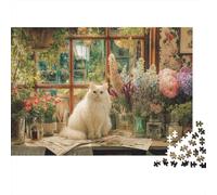 Adorabili puzzle a forma di gatto, estremamente impegnativi, perfetti per passare il tempo, rafforzano i legami, adatti a tutte le età, 1000 pezzi (75x50 cm)