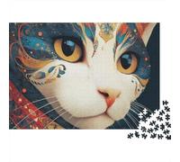 Adorabili puzzle a forma di gatto, estremamente impegnativi, perfetti per passare il tempo, rafforzano i legami, adatti a tutte le età, 300 pezzi (40x28 cm)