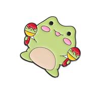 Adorabili rane che suonano strumenti Pin Musica Rane Performers Pin Badge Set Bella Gioielli Accento Per Tutti I Giorni Disegni Unici Spille, Misura unica, come descritto