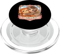 Adorabili scimmie abbracciano l'amore ci rende coraggiosi PopSockets PopGrip per MagSafe