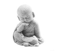 Adorabili statuette di monaco di Buddha per un'atmosfera tranquilla a casa con scritta "See Speak Hear No Evil (A)