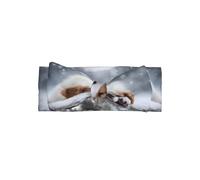 Adorable A Sleeping Dog Print Baby Bow Headband - Cute Delicate Hairband - Morbido elastico Principessa Fasce