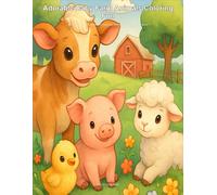 Adorable Baby Farm Animals Coloring Fun: A Relaxing Coloring Adventure Featuring Cute Calves, Piglets, and More!