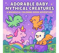 Adorable Baby Mythical Creatures Coloring Book: Bold & Easy Fantasy Coloring Book for Kids and Adults to Relax and Unwind