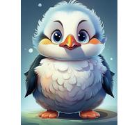 Adorable Baby Puffin Notebook - 8.5x11 Wide Ruled for Back-to-School, 100 Pages of Fun Writing for Kids