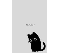 Adorable Black Cat Hardcover Journal Notebook - Perfect Gift For Cat Lover