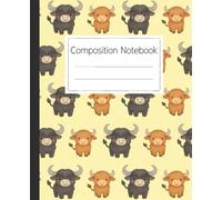 Adorable Buffalo and Bison Pattern Composition Notebook: A Fun Animal Themed Notebook for Students and Writers for Schoolwork, Creative Writing, and Daily Journaling