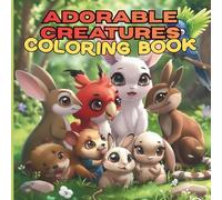 Adorable Creatures Coloring Book: Cute and Easy Animal and Creature Designs for Fun and Relaxing Coloring, Featuring Friendly Wildlife and Gentle ... 60 Pages, 8.5 x 8.5 Inch | Single-Sided Pages