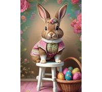 Adorable Easter Bunny 6x9 Notebook - 100 Lined Pages with a Sweet Rabbit and Egg Basket Cover, Perfect for Journaling, Notes, and Springtime Fun