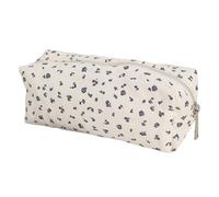 Adorable Floral Cosmetic Bag, Makeup Brush Storage Pouch, 7.09x2.36x2.76 Inches Travel Makeup Organizer, Canvas Toiletry Bag for Women, Girls and Daily
