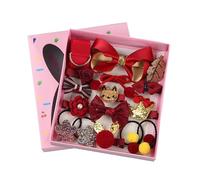 Adorable Girls Hair Accessories, Elastic Hair Ties and Clips, Hair Tie Elastics Bracelet with Hair Clips, Stylish Hair Accessories Kit, 18x Dress Up Hair Kit for Daily Wear, Hair Bows for Teen Girls