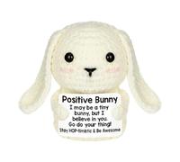 Adorable Handmade Bunny, Soft Comfortable Cute Stuffed Animal, 0,76 x 1,97 Inches Plush with Gentle Touch, Knitted Toy with Easy Hold, Accessories for Family Friends Children Travel Bedside Home