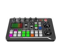 Adorable Live Sound Card, F998 Audio Mixer with Dj Mixer Effects, Reusable Music Making Equipment, Podcast Production Studio Equipment for Mobile Phones, Computers, Tablet