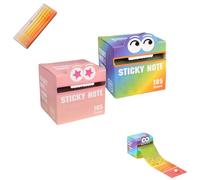 Adorable Monster Sticky Notes,105-Page Pad With Pastel Animal Designs - Fun Cartoon Memo Pads For School,Teacher Gifts & Student Supplies | Cute To-Do List Notepaper (2pcs-B)