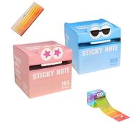 Adorable Monster Sticky Notes,105-Page Pad With Pastel Animal Designs - Fun Cartoon Memo Pads For School,Teacher Gifts & Student Supplies | Cute To-Do List Notepaper (2pcs-F)