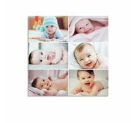Adorable Newborn Canvas Print for Expecting Mothers Nursery Wall Art for Baby Shower Decor(Framed,16x24inch(40x60cm))