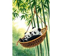 Adorable Panda Cubs Relaxing in a Cozy Hammock Journal: a GRAPH notebook for self-expression
