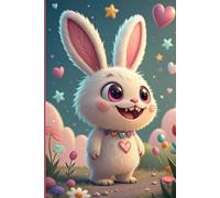 Adorable Pastel Bunny Notebook - Cute Fantasy Creature Journal with Whimsical Design: Playful Bunny-Inspired Character with Oversized Ears and Fluffy Fur - Perfect for Notes, Doodles & Daily Writing