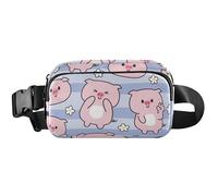 Adorable Pigs - Marsupio impermeabile da donna, con cinghia, per escursionismo, da donna, con maiali adorabili, viola, 20,3 x 13,5 x 5,8 cm, divertente, carino, adorabile maiale viola, 20,3 x 13,5 x