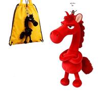 Adorable Plush Horse Keychain Charm,Soft Stuffed Animal for Backpack Purse Keys,Gift for Girls Women Horse Lovers,Valentine Christmas Birthday Stocking Stuffer (red)