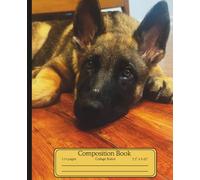 Adorable Puppy German Shepheard Dog Themed Composition Notebook Collage Ruled: Cozy notebook Cute Animal German Shepheard Dog Themed Gift For Students