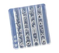 Adorable Rabbits Nails Art Template Silicone Molds Jewelry Making Accessories Mold Suitable For Resin Crafts And Manicures Silicone Nail Art Mold Rabbit