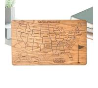 Adorable Usa Ornament, Usa Road Trip Puzzle Map, Usa Desktop Ornament, Ristorante and Map Wooden Bucket List, Road Trip Wooden Puzzle, Indoor Decorations, Desktop Home Ornaments for Adults and Kids