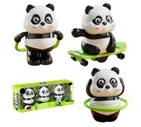 Adorable Wind-Up Panda Toy Set,Clockwork Walking Panda Toy Decor Ornament,Classic Walking Animal Toys for Party Gift (2 Sets)