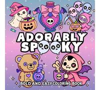 Adorably Spooky Coloring Book: A Creepy-Cute Pastel Goth Coloring Book for Adults - Bold & Easy Halloween Designs for Relaxation