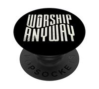 Adorare comunque il messaggio spirituale del cristiano angosciato PopSockets PopGrip Adesivo