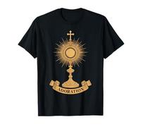 Adorazione Eucaristica Cattolica Ostensorio Santissimo Sacramento Maglietta